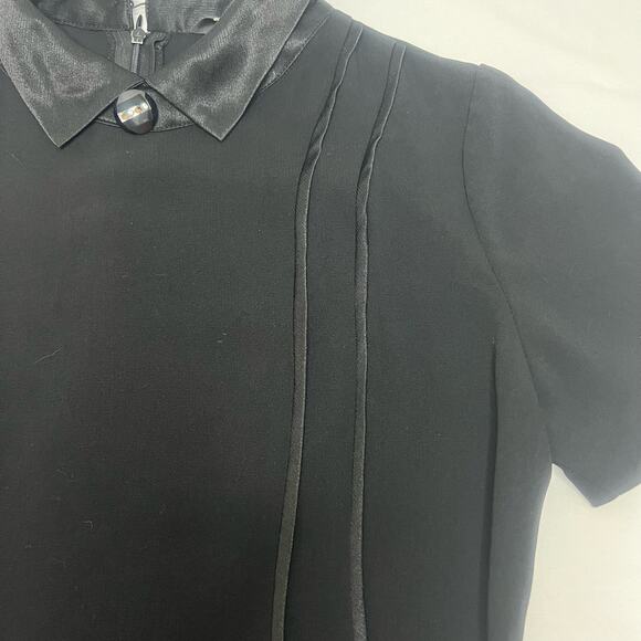 VTG Dress Sz S Collar Academia Wednesday Adams Gothic Dark Academia Difference - Picture 4 of 12